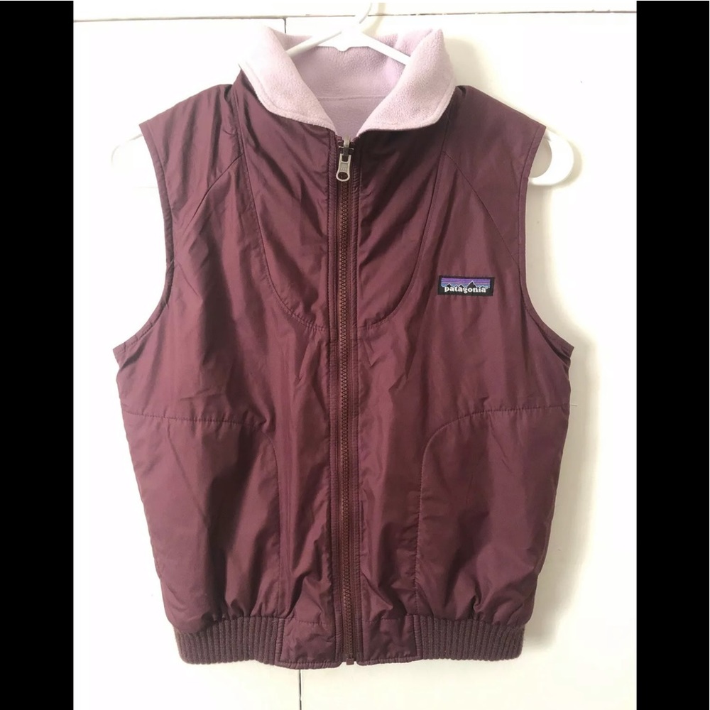 Women’s Maroon Purple Patagonia Reversible Vest Sm